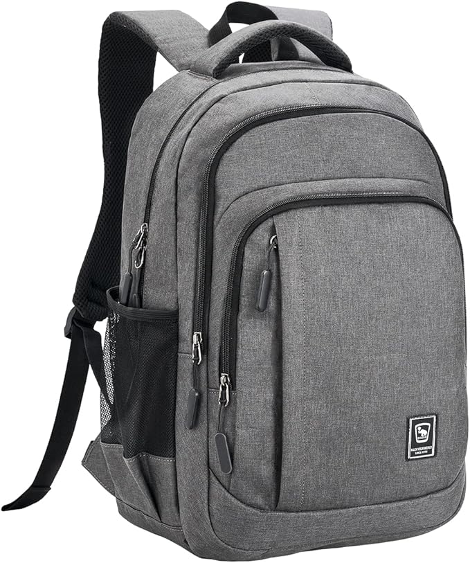 15.6 Inch Laptop Backpack for Men Travel Backpack Water-Resistant Computer Backpack Work Business Grey
