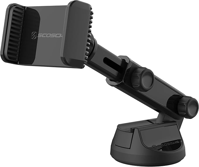 Scosche UH4WDEX2-SP Extendo Mount Car Phone Holder Windshield / Dashboard | StickGrip Base | Telescoping Adjustable Arm | Black
