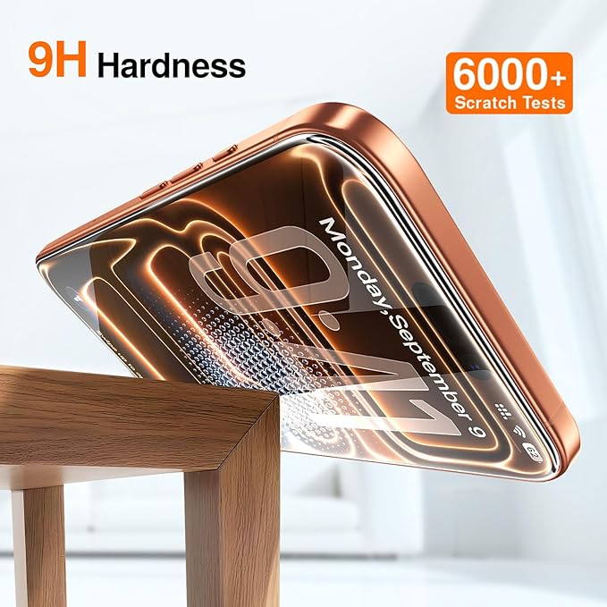 SMARTDEVIL 2 Pack Screen Protector for iPhone 17 Pro Max, 9H Hardness Military Grade Shatterproof HD Tempered Glass, Easy to Install, Bubble-Free and-Dust-Free Box