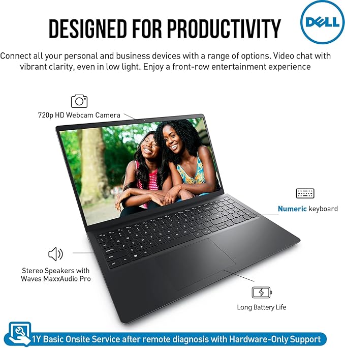 Dell Inspiron 15 3000 Laptop Computer, FHD 15.6 Laptop Notebook PC, AMD Ryzen 7, Windows 11 Pro, 64GB RAM, 2TB SSD+512GB Docking Set, Lifetime Microsoft Office, 10-Key Number Pad