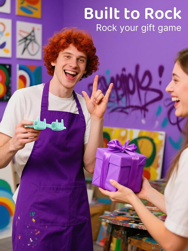 Stocking Stuffers for Teen Boys Girls Gifts Cell Phone Stand Upgrade Adjustable Rock on Lazy Phone Stand for Desk Cool Funny Gadget Gifts for Christmas Adult Men Women Wife 2Pack Purple Green