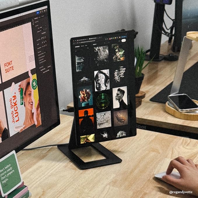 SOTSU FlipAction Go 14" Premium Portable Monitor SFA14PMSB | Robust but Lightweight | Tempered Glass Cover | 1080p | 400 Nits | 100% sRGB | 5W | Super Versatile | USB C or Mini HDMI