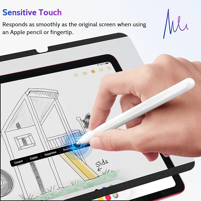 Magnetic Privacy Screen Protector for iPad 10th 2022 10.9" & iPad 11th A16 2025 11", Removable Anti Blue Light Glare Spy Private Filter, High Sensitive Bubble-Free Black Security Screen