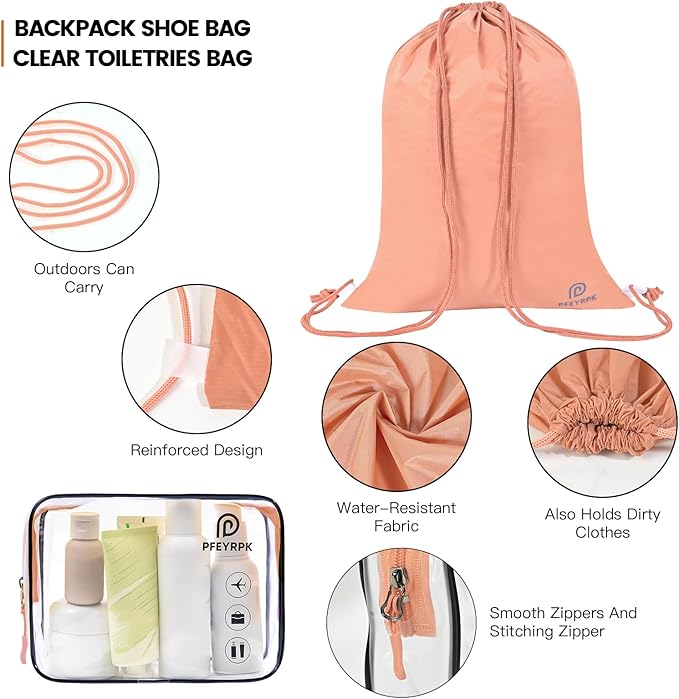 Lightweight Compression Packing Cubes for Suitcases, Compressible Expandable Travel Packing Organizer with Clear Toiletries and Backpack Bag, Travel Essentials for Carry on Luggage 7 Set