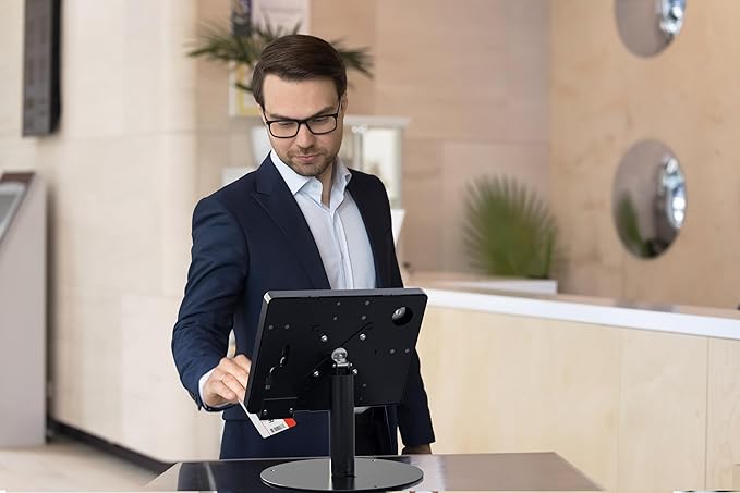 iPad Wall Mount with Barcode Scanner – CTA Anti-Theft Tablet Enclosure with Honeywell Barcode Scanner for iPad 10.9" 10th Gen, 11 (A16), Pro 11", Air 11, Galaxy S Tabs, Surface Go Tabs & More