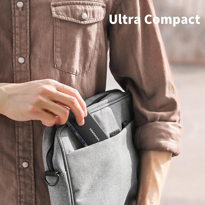 USB C Hub 8 in 1 Multiport Adapter, 3 USB 3.2 Gen 2 Ports with 10Gbps, 3 USB-A 3.0 5Gbps, 4K@60Hz HDMI, 100W PD, USBC Splitter for MacBook Pro, iPad Pro, Mac mini and More(Not Support USB-C Monitor)