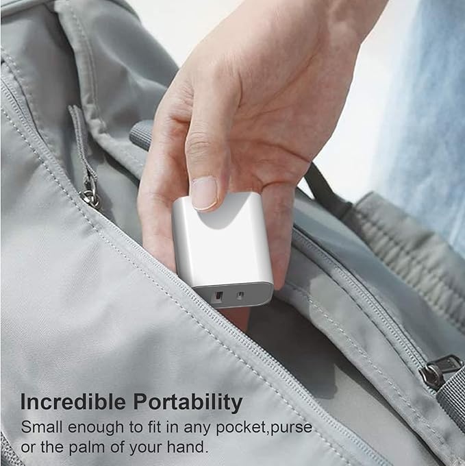 iPhone Fast Charger,[MFi Certified]2Packs 20W Dual Port PD/QC3.0 USB C Wall Charger with 6FT USB C to Lightning Cable Data Sync Cord For Apple iPhone 14 13 12 11 Pro Max X Xr Xs Max 8Plus, AirPods Pro