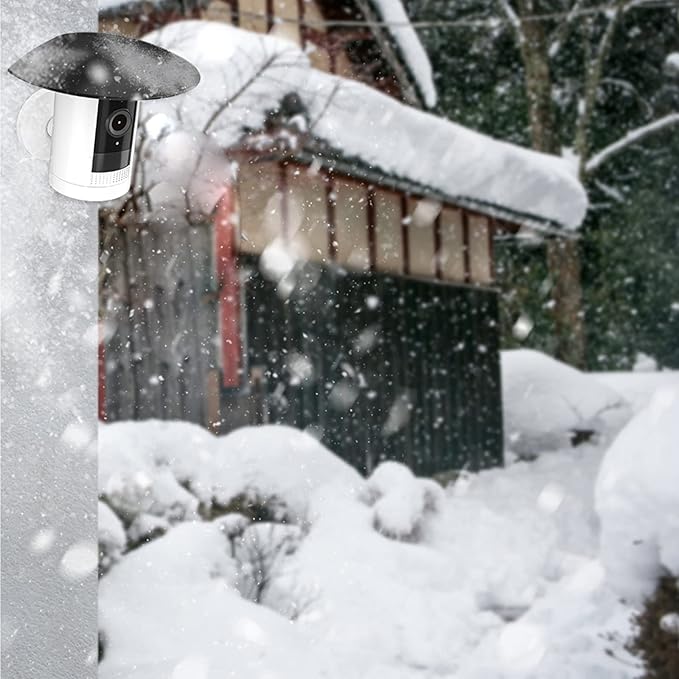 HOLACA Sun Rain Shade Camera Cover for Stick Up Cam, Camera Shield for Resistant UV Black