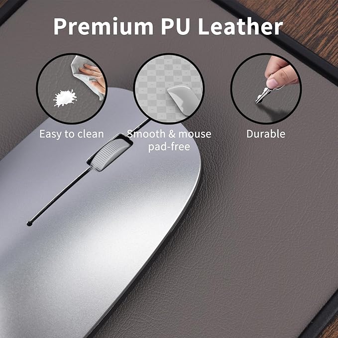 Home Office Lap Desk with Wrist Rest Wrist Rest, Mouse Pad, and Phone Holder Large Laptop Bed Desk for Notebook, Laptop, Tablet, Lap Stand Fits Up to 17 Inch Laptops (Brown)