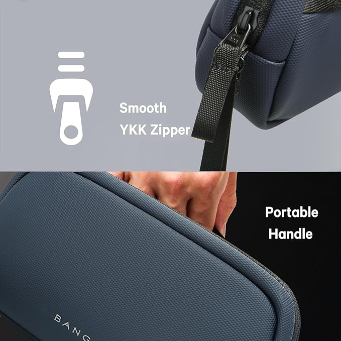 BANGE Cable Organizer Travel Case, Tech Pouch for Traveling Accessories, Carry Storage for Cords, Charger, Adapter, Cables, Power Bank