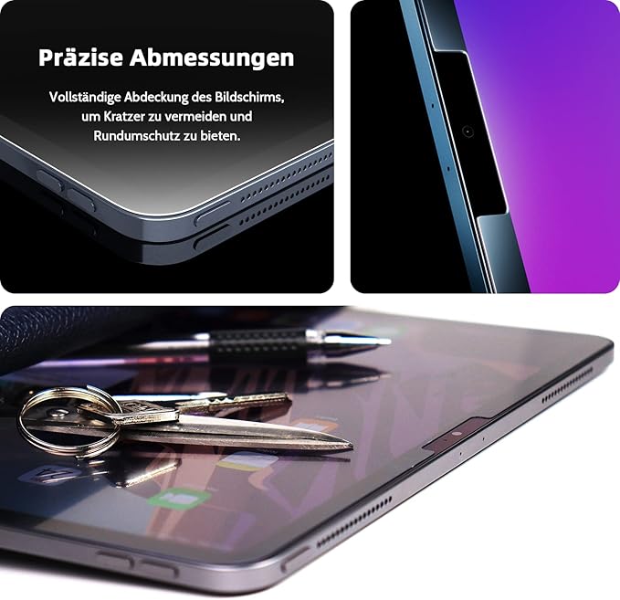 3 PACK Paper Screen Protector for iPad Pro 11 In (2022,2021,2020,2018)/iPad Air 5th (2022)/iPad Air 4th Gen (2020) 10.9, Matte Anti Glare Blue Light Filter PET Feel Shield, Bubble Free HD Texture Film