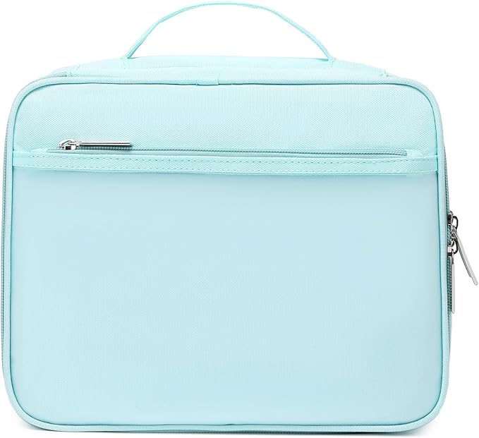 mygreen Travel Electronics Organizer, Waterproof Cable Organizer Bag for Electronic Accessories Triple Layer Large Shockproof Cable Storage Bag for Cord, Hard Disk, Power Bank, Tablet Aqua Sky