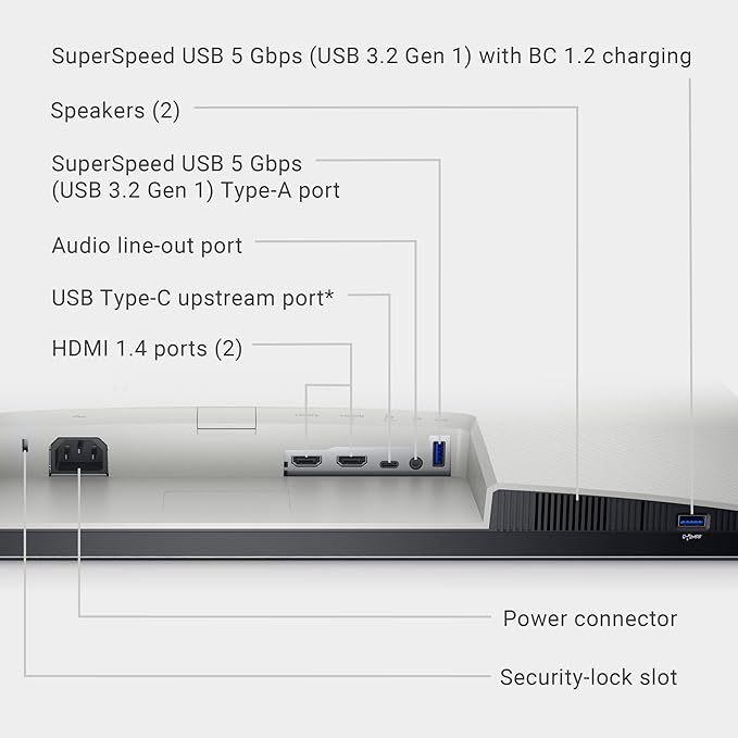 Dell S2722DC Monitor - 27-inch WQHD (2560x1440) 75Hz 4Ms Display, AMD FreeSync, Built in Speaker, USB Type-C Connectivity, Height/Pivot/Swivel/Tilt Adjust - Platinum Silver