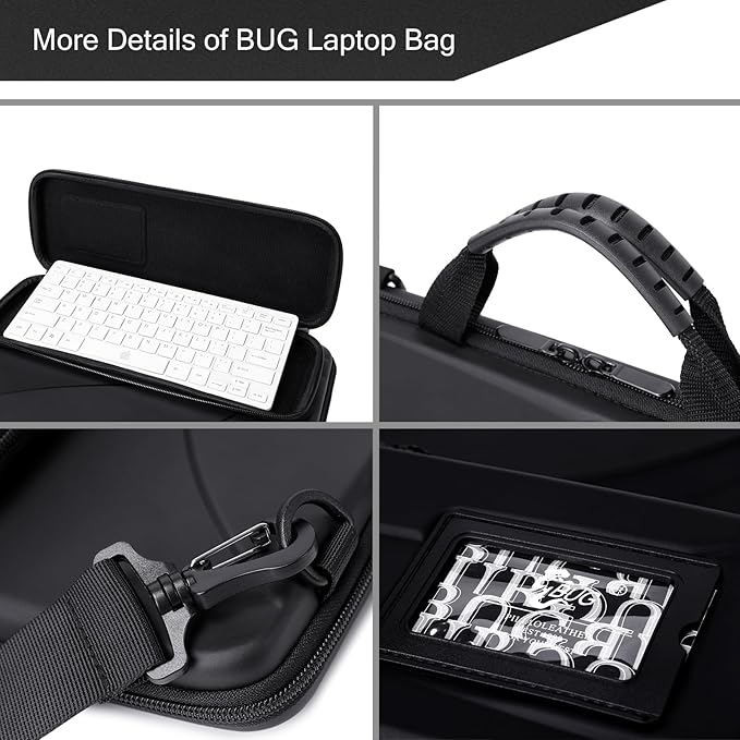 BUG 13-14 Inch Laptop Sun Shade Bag, Chromebook Protective Sleeve Case Shoulder Bag with Sun Hood Foldable Portable Shield Cover for Working Outside, Computer Hard Shell Case(Patent Pending)