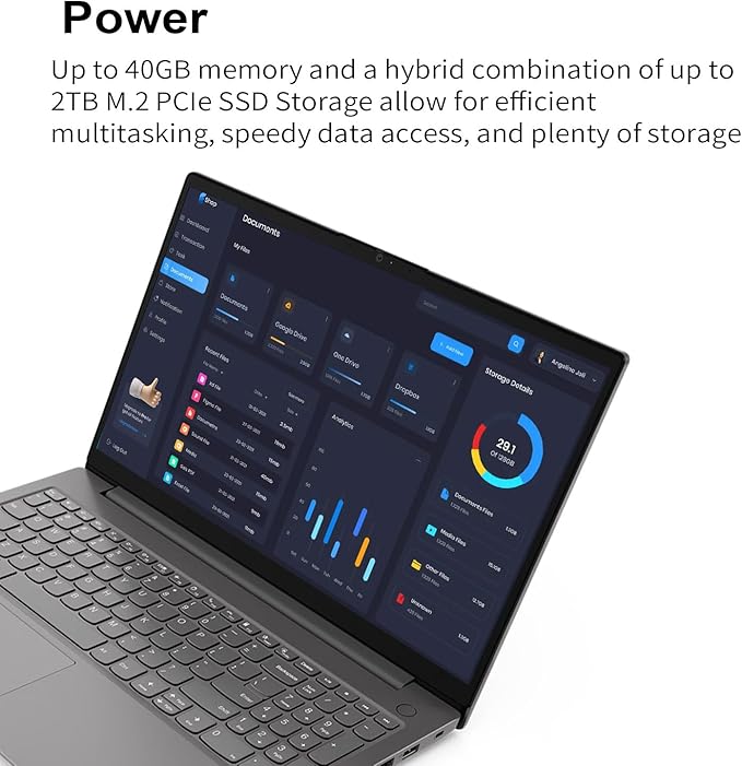 Lenovo V15 Gen 4 Business Laptop, 15.6" FHD Display, Intel 8-Core i5-13420H (Beat i7-1255U), 40GB RAM, 2TB SSD, Webcam, HDMI, Ethernet Port (RJ-45), Wi-Fi 6, Windows 11 Home, Grey