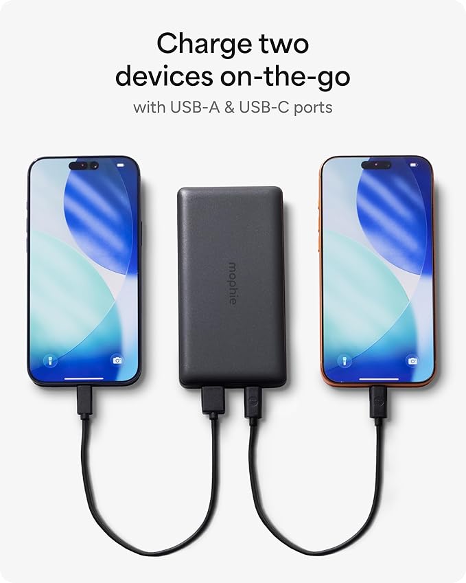 Mophie Powerstation Slim 10,000mAh Power Bank | Thin Everyday Power | 15W, Multi-Device