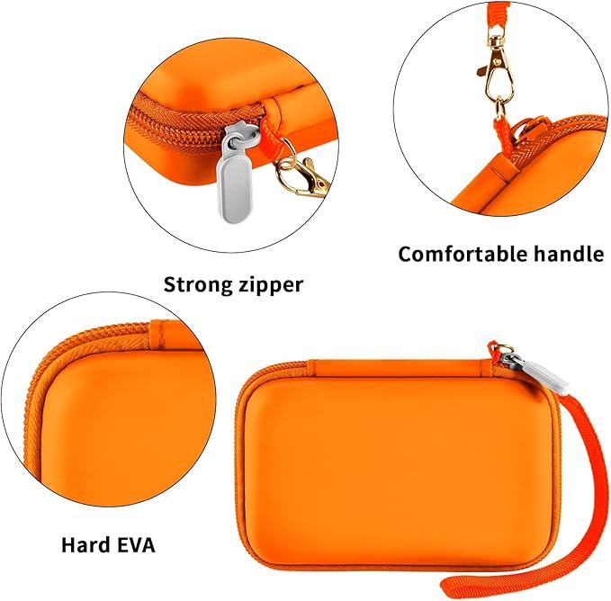 Travel Case for UCOMX for Nano/for Rtops/for Hicober/for Iseyyox 3 in 1 Wireless Charger, Foldable Magnetic Charging Station Storage Holder Bag for Fast Charge Pad Cable, Adapter, Orange-Box Only