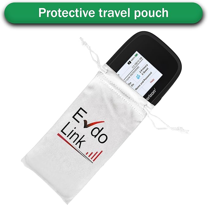 Verizon Wireless Jetpack Inseego MiFi 7730L | Mobile Hotspot for Travel | 4G Mobile Portable WiFi | Unlocked Globally | Speed up to 450 Mbps | Usage Up to 8 Hours | EVDO-LINK Bundle - Verizon Sim Card