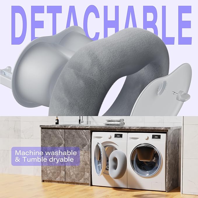 Kindle Tablet Pillow Stand with Detachable Trays Fit iPad Tablet Stand Holder for Bed Fit 4''-13'' Phone/Kindle with Case Reading Accessories Gift Soft Plus Fabric, Gray