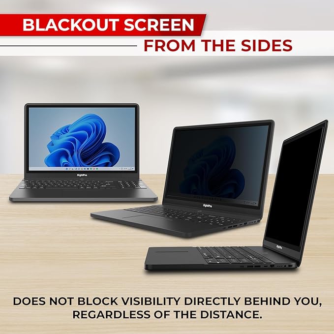15.6 Inch 16:9 Laptop Privacy Screen Filter - Computer Monitor Privacy Shield and Anti-Glare Protector