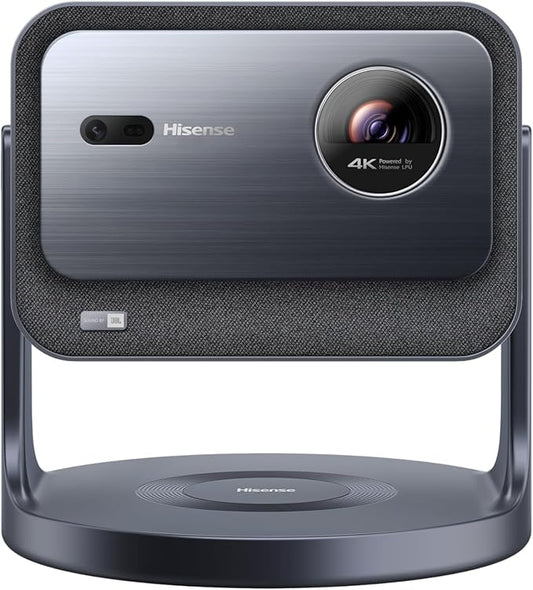 Hisense Laser Mini Projector C2, 65-300", Gimbal Design, 4K, Triple Color Laser, 110% BT.2020, 2000 ANSI Lumens, 1700:1 Native Contrast, Dolby Vision, HSR240, Sound by JBL