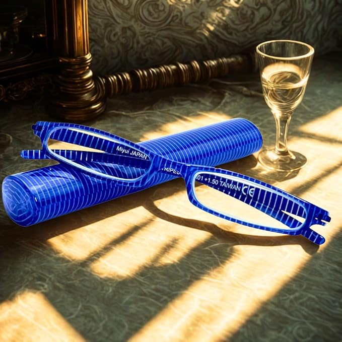 Women Reading Glasses Men Blue Light Blocking Anti Eyestrain Slim Computer Reader Tube Small Glass Thin Compact