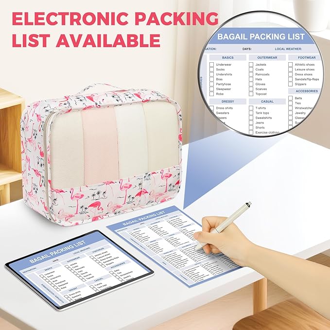 BAGAIL 9 Set Packing Cubes Luggage Packing Organizers for Travel Accessories