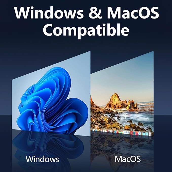 VILVA 15.6" Triple Portable Monitor - FHD 1080P IPS Triple Screen Extender, Foldable Dual Monitor for 15.6"-17.3" Laptops, USB-C HDMI Plug, Supports Laptop/Xbox/Switch