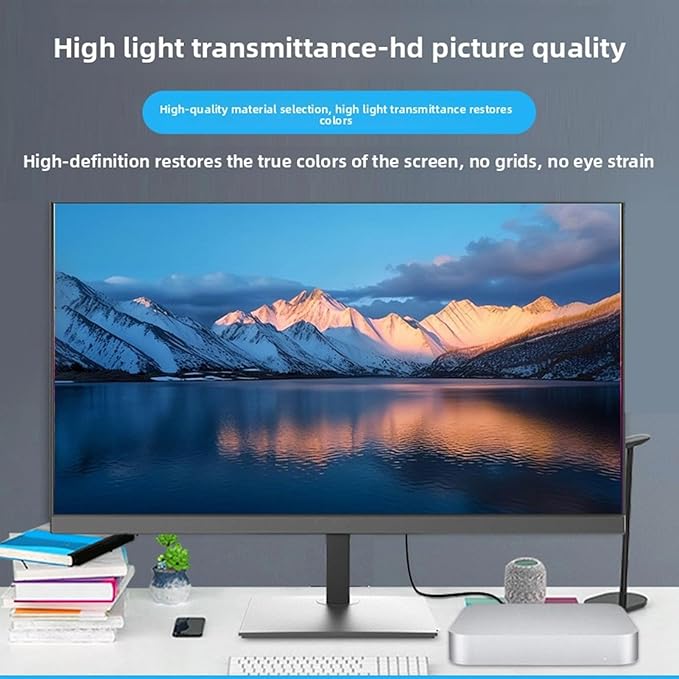 Yoidesu 23 Inch Computer Privacy Screen Filter, Magnetic Anti Blue Light Laptop Privacy Screen, Detachable Computer Monitor Privacy, 16:9, Easy Installation Options