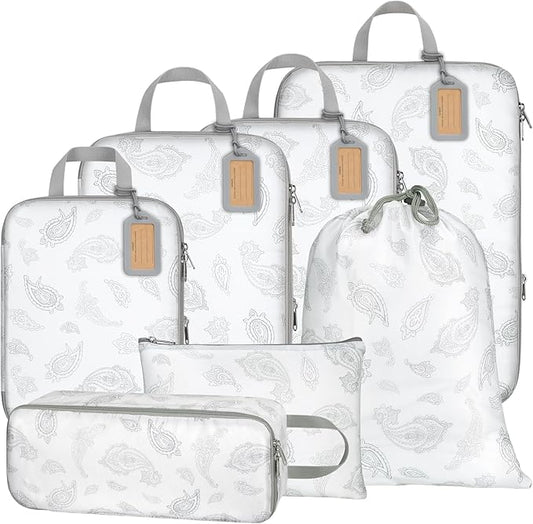 Cambond Compression Packing Cubes for Travel Women - Travel Bags Luggage Organizers Travel Essentials Compression Cubes for Travel Carry on Suitcases Organizer