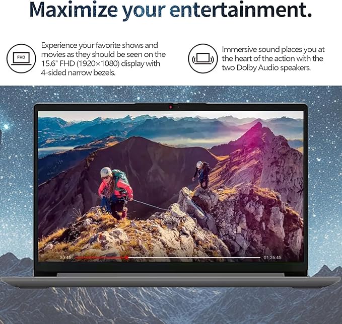 Lenovo IdeaPad 2025 Laptop, 15.6” FHD Anti-Glare, Intel 4-Core CPU, 36GB RAM, 2TB SSD, Wi-Fi 6, 10HR Battery, Win11, 1 Yr ADP + Office 365 w/1TB Cloud Storage, Student & Home Use, w/Cooler Bundle