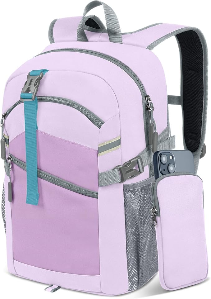 20L Lightweight Hiking Backpack for Men & Women – Small Travel Daypack with Phone Pocket – Durable & Compact for Hiking,Traveling,Camping,and Outdoor Adventure,Purple