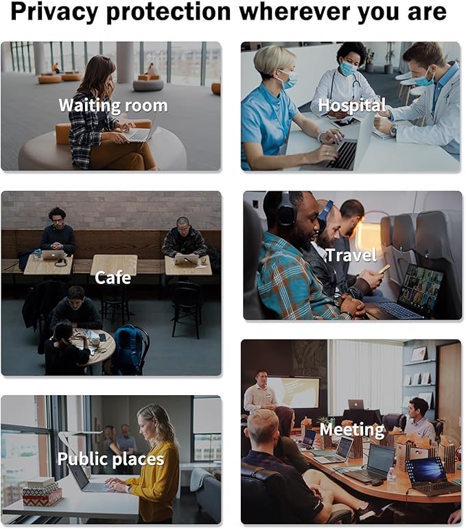 F FORITO 360° Privacy Screen Protector Compatible with MacBook Pro 14 inch (2024-2021, M4, M3, M2, M1, Pro,Max), Anti Peeping Anti Glare and Anti Blue Light Laptop Privacy Screen Shield