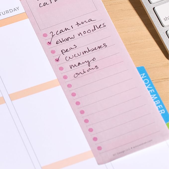 Erin Condren Multifunctional Sticky Notes and Bookmark for Grocery Lists and Meal Prep, Use as Tab or Bookmark in Notebooks, Planners, Journals