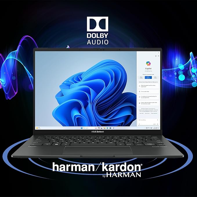 ASUS Zenbook 14 Creator Laptop 14" WUXGA Lumina OLED Touch (100% DCI-P3, 500nits HDR) Intel 16-core Ultra 7 255H (Up to 13 Tops) 16GB RAM 1TB SSD for Business Professional Win11 ICP Hub w/Copilot AI