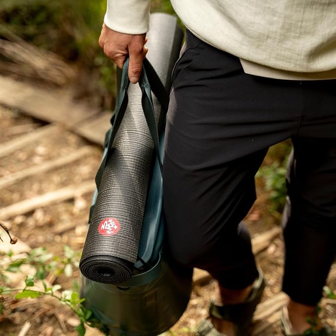 Manduka PRO Travel Yoga Mat 71" - 2mm | Foldable & Travel Friendly | Lifetime Durability | Teacher Approved | Hygienic Construction | 71 x 24 inches | Black Sage Mist