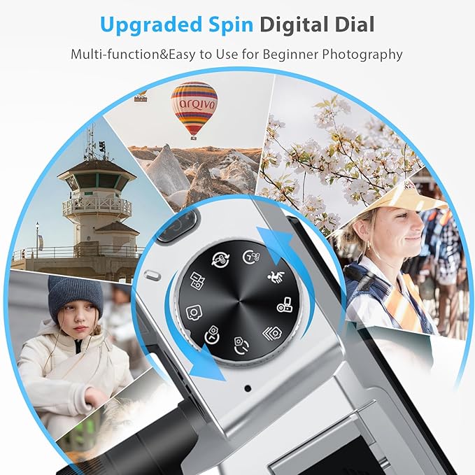 Camera for Photography, 10X Optical Zoom 4K Digital Camera, 75MP Vlogging Cameras for YouTube, WiFi Autofocus 3" 180° Flip Screen with 32GB Card, Tripod, 2 Batteries & Battery Charger, Black