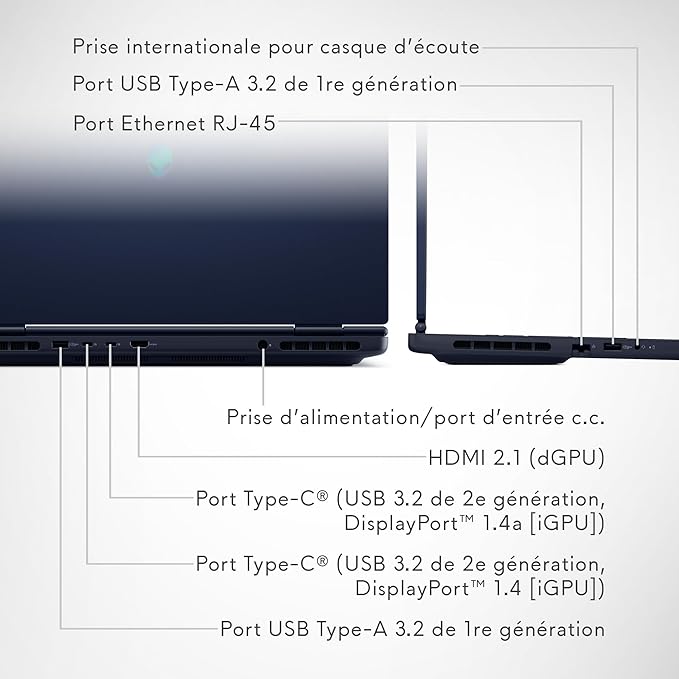 Alienware 16 Aurora Laptop AC16250-16-inch 16:10 WQXGA Display, Intel Core 7-240H Series 2, 16GB DDR5 RAM, 1TB SSD, NVIDIA GeForce RTX 5060 8GB GDDR7, Windows 11 Home, Onsite Service - Blue