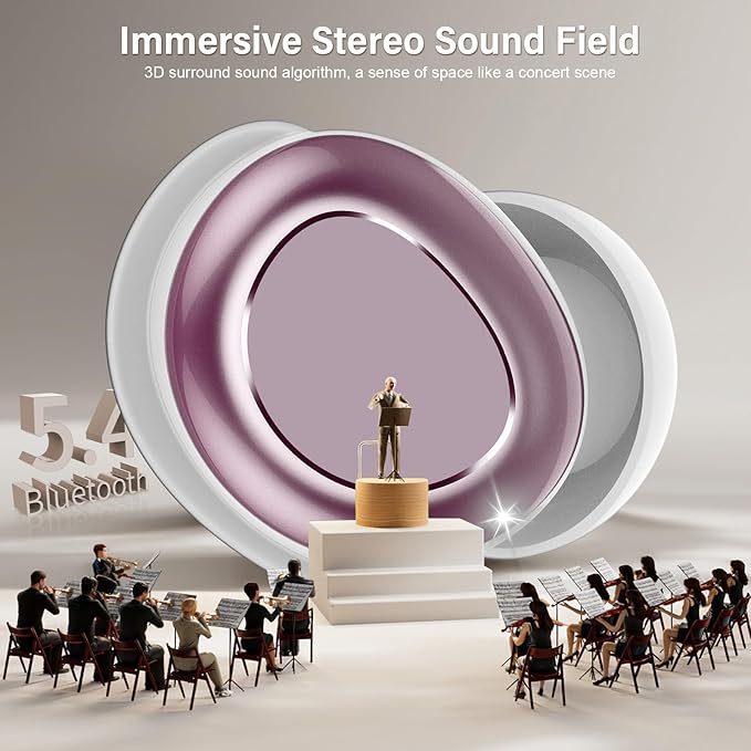 Sleep Earbuds Bluetooth 5.4 in Ear Touch Screen Sleep Headphones, Small Design Mini Sleep Earbuds for Side Sleepers with Sleep Mode, 48H Playtime Sleep Earphones Clear Calls, 5 EQ Modes, Purple