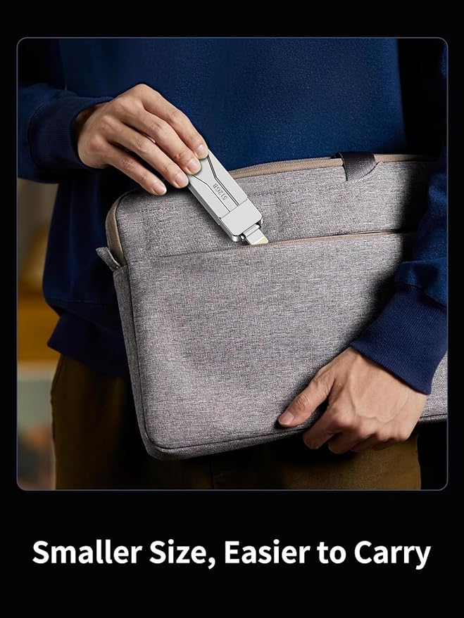 SCICNCE 512GB Flash Drive Intended for iPhone iPad, Memory Stick Storage for Photos and Videos Backup, Compatible with iPhone iPad Android PC, Plug and Play, No Application Required (Metal Silver)