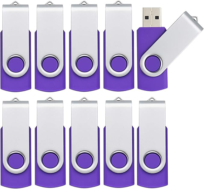 KOOTION 10 Pack 32GB USB 2.0 Flash Drives Pen Drive Memory Stick Thumb Drive USB Drives, Purple
