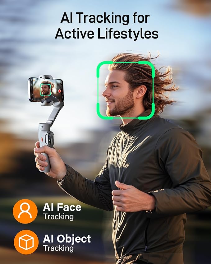 hohem iSteady X3 SE Gimbal Stabilizer for iPhone, Phone Stabilizer with Detachable Remote Control, Portable Foldable 3-Axis Phone Gimbal for Android & iPhone 16 15 Pro Max, Ideal for Travel Vlogging