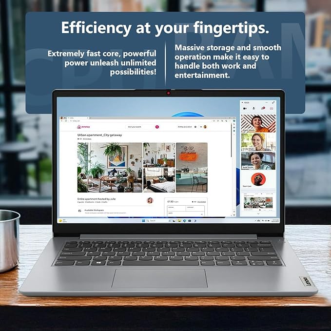 Lenovo IdeaPad 1 Everyday Laptop, 14" HD Display, 12GB RAM, 640GB Storage(128GB eMMC + 512GB PCIe), 1 Yr Office 365 Included, Intel Core Processor, Win 11 Home, Bundle with Thunderobot Wireless Mouse