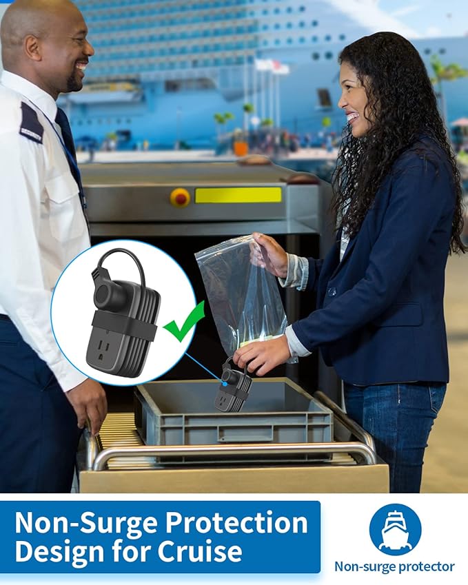 2 Pack Travel Power Strip with USB C Port, NTONPOWER Flat Plug Extension Cord with 4 Outlets 3 USB (1 USB C) for Cruise Ship, 4ft Wrapped Short Extension Cord for Home Hotel Travel Essentials