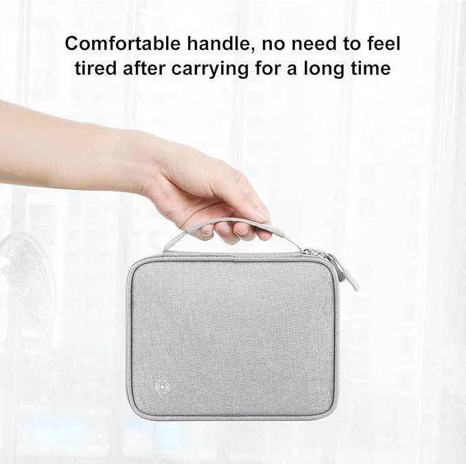 RFID Passport Wallet for Women/Men,Tote Passport Holder for Travel Family,Portable Travel Premium Wallets,Waterproof Passport Holders Bag,Travel Document Organizer Credit Cards Case(Grey-Large)