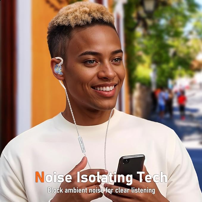 Vibes 202ML Wired Earbuds - HiFi in Ear Headphones for iPhone 5–14, Noise-Isolating Ear Buds w/ Mic - Clear Sound, Deep Bass, Comfort-Fit Earphones - MMCX–Lightning, Silver Plated Cord, Carrying Case