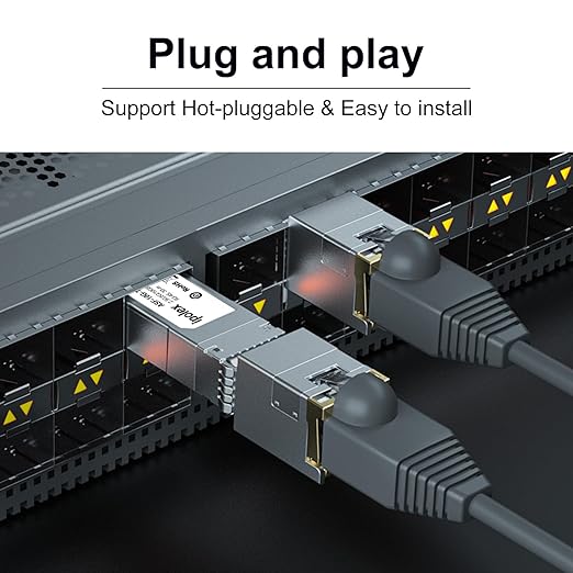 ipolex 2.5/5/10G SFP+ to RJ45 Transceiver, 10GBase-T Module, 10G-T Copper SFP+ CAT6a/CAT7 RJ45 Module, Up to 30m, for Cisco SFP-10G-T-S, Ubiquiti UF-RJ45-10G, Meraki, TP-Link, Netgear and More