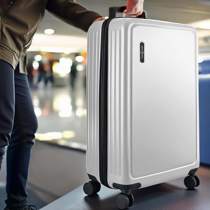 28 Inch Luggage with Spinner Wheels, Hard Shell Suitcase with TSA Locks for Luggage, Travel Large Suitcase, Expandable Hard Shell Suitcases, White