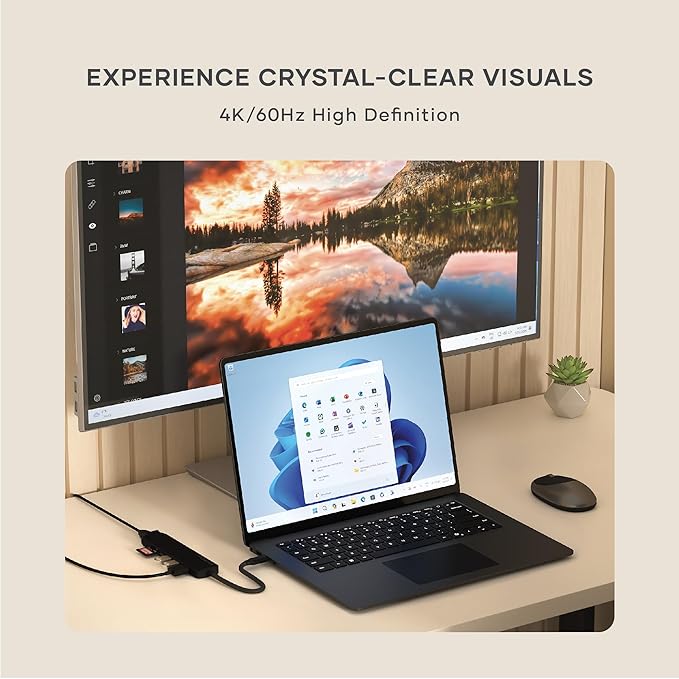 Satechi 7 in 1 USB C Hub Multiport Adapter with Ethernet, HDMI 4K@60Hz, 100W PD Charging, 2X USB-A Data Ports, Micro/SD Card Readers for MacBook Air/Pro M4, iPad, Windows - Black