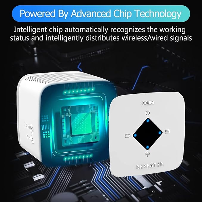 WiFi Extender Signal Booster for Home: Internet Repeater Range Coverage Up to 6500 Sq.Ft and 45+ Devices Signal Booster for Office Hosue Basement (XL)